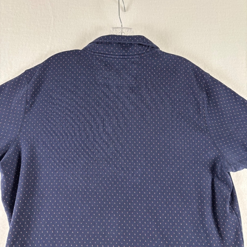 Banana Republic Dress Polo Shirt, Blue with White, Red Specks,  Men's, Size XL - Picture 7 of 11
